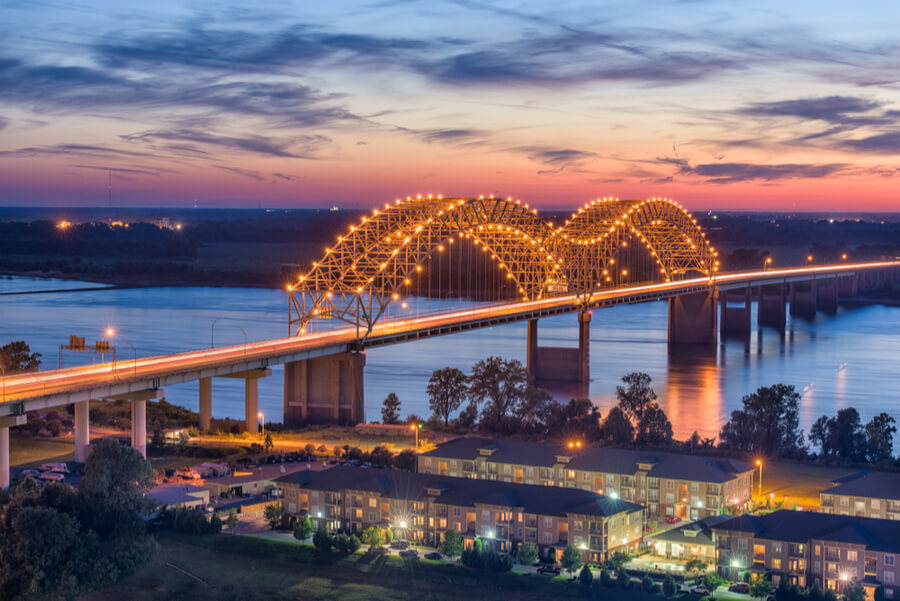 Bridge in Memphis, Tennessee, USA