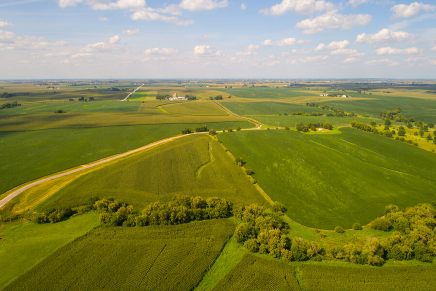 landscape in Iowa USA