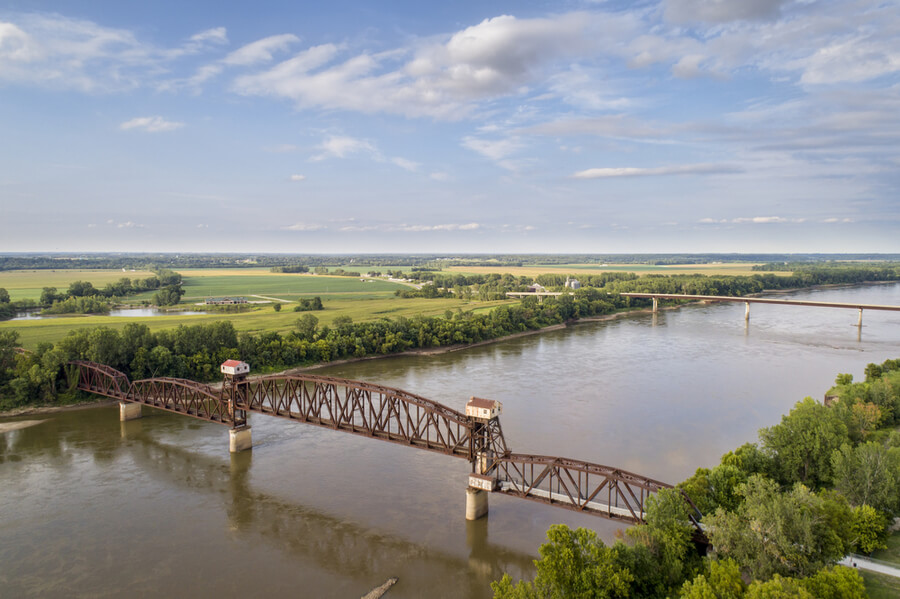 Katy Bridge over Missouri River at Boonville
