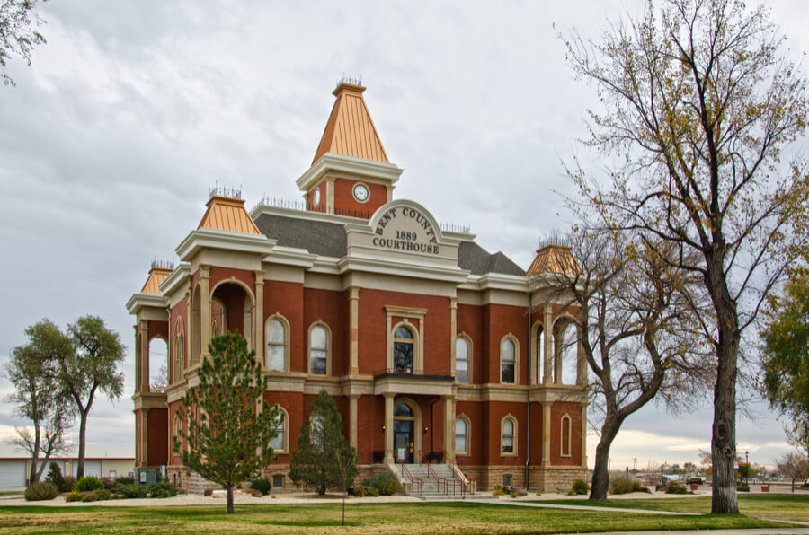 The Bent County Courthouse in Las Animas, Colorado